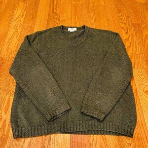 Vintage J Crew 90's Cotton Knit Sweater Men’s Size Large Green Oarsman